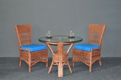 Wicker Dining Set 36" Beaded Francesca (2-Side Chairs) (2) frame colors) Brand New (2) Frame Colors