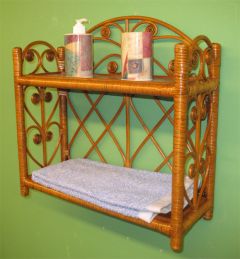 Wicker Wall Rack, Heart Sides Tea Wash