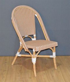 Lila Bistro Chairs (8) Colors-- Natural Rattan Frames with Easy Clean Resin Seats & Backs (Have Arrived) (Minimum 2)