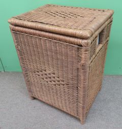 Wicker Hampers, Removable Cloth Liner, All Natural Rattan, Teawash Brown, Medium Size