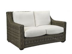 Lane Venture Oasis Resin Wicker Loveseat with Cushions
