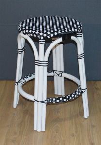 Rattan Bar Stools with Easy Clean Resin Wicker Seats. Lila Style