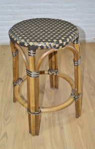 Wicker Counter Stools, Rattan Frames with Easy Clean Resin Wicker Seats, Lila Style Natural-Honey/Dark Top---SPECIAL Pricing