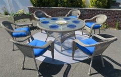Resin Wicker Dining Set 60" Round (5) Colors)