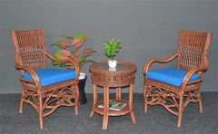 3-Piece Victorian Style Chat Set with Arm Chairs & our Beaded Victorian Table.