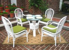 Rattan Dining Sets, Savannah 36" Round (2-Arm & 2-Sides Chairs)