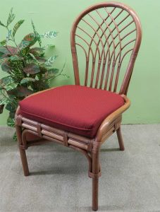 Rattan Dining Chair Savannah Style Armless  (3 frame colors)