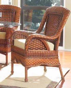 Autumn Morning Wicker Dining Arm Chair