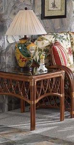 Rattan End Table, Antiqua Style