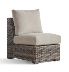 All Weather Resin Wicker Armless Chair, Biscayne Bay