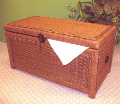 Wicker Trunks  Chests, Small Wood Lined