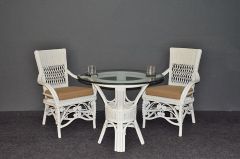 Wicker Dining Sets 36" Round Victorian Style (2-Arm Chairs) Brand New (2) Frame Colors