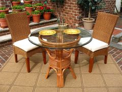  Wicker Dining Set White, White Wash or Brown Signature Style
