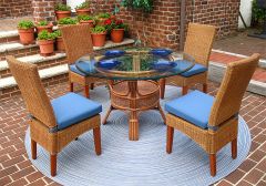 Wicker Dining Set, 42" Round  Signature Style(3 Colors)