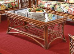 South Pacific Natural Rattan Cocktail Table