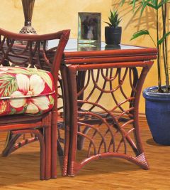 Rattan End Table, South Pacific Style