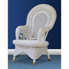 Country Natural Rattan Framed Wicker Chair