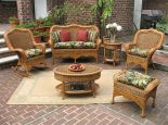 4 Piece Tangiers Natural Wicker Set with 1-Chair 1-Rocker