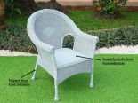 Cape May Resin Wicker Outdoor Square End Table w/Inset Tempered Glass Top, Premium Indonesian Solid Synthetic Wicker 