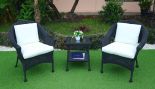 BLACK WITH IVORY CUSHIONS