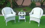 WHITE WITH IVORY CUSHIONS