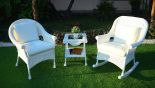 WHITE WITH IVORY CUSHIONS