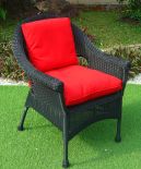 BLACK SHOWN WITH CHILI PEPPER RED CUSHIONS