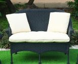 BLACK WITH BEIGE CUSHIONS