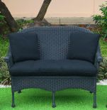 BLACK WITH BLACK CUSHIONS