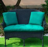 BLACK WITH FOREST GREEN C USHION