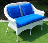 WHITE SHOWN WITH OCEAN BLUE CUSHIONS
