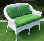 WHITE SHOWN WITH OLIVE GREEN CUSHIONS
