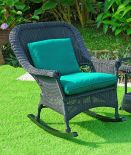 BLACK WITH FOREST GREEN CUSHIONS