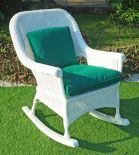 WHITE SHOWN WITH FOREST GREEN CUSHIONS