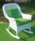 WHITE SHOWN WITH OLIVE GREEN CUSHIONS