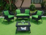 BLACK SHOWN WITH OLIVE GREEN CUSHIONS