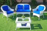 WHITE SHOWN WITH OCEAN BLUE CUSHIONS