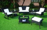 BLACK WITH IVORY CUSHIONS