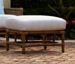 Lane Venture Brooks by Celerie Kemble Resin Wicker Ottoman with Cushion