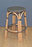 Wicker Counter Stools, Rattan Frames with Easy Clean Resin Wicker Seats, Lila Style Natural-Solid Dark Top---SPECIAL Pricing