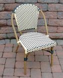 Resin Wicker Dining Chair, Cafe Style (Minimum 4), Ivory & Hunter Green