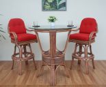 TEA WASH SET WITH POPPY RED CUSHIONS