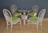WHITE WASH WITH CELERY GREEN CUSHIONS