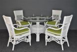 WHITE WITH CELERY GREEN CUSHIONS