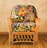Old Town Natural Rattan Lounge Chair with Cushions