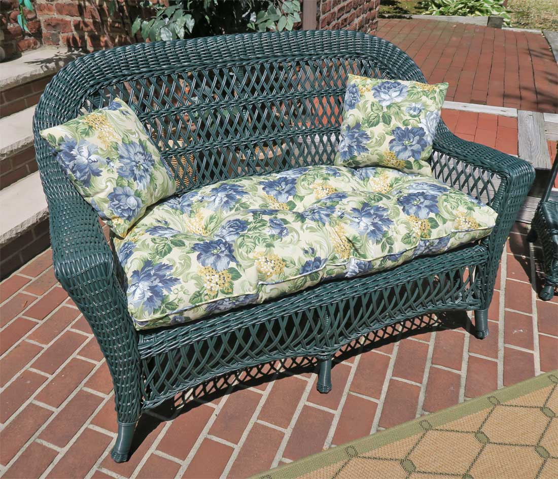 Madrid Resin Wicker Loveseat with Cushion