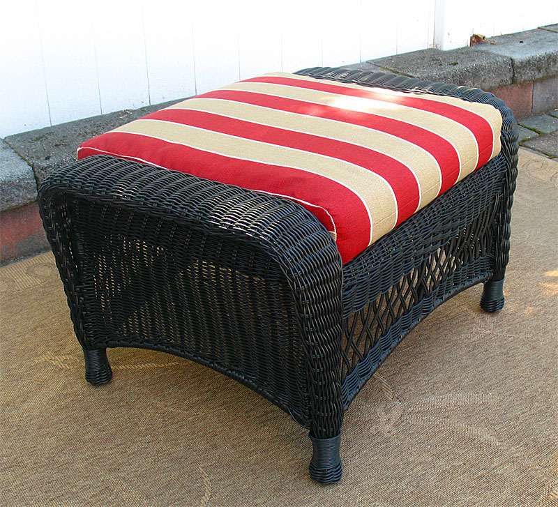 Palm Springs Resin Wicker Ottoman 