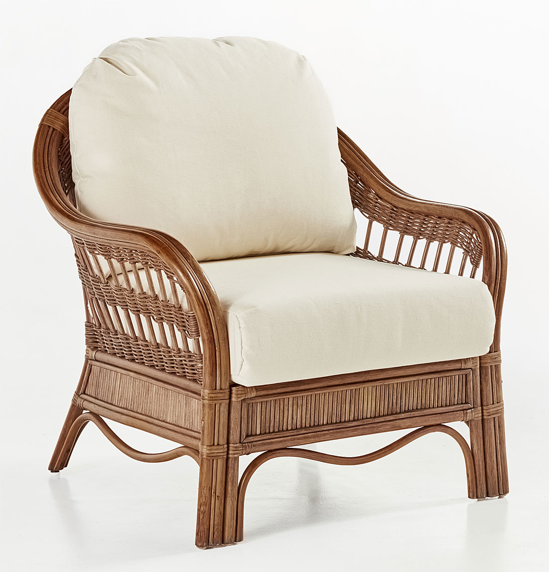 Bermuda Rattan Framed Wicker Chair 