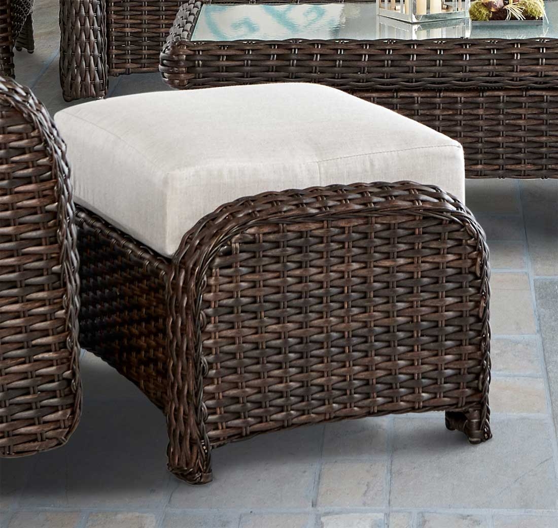 St. Croix All Weather Outdoor  Resin Wicker Ottoman