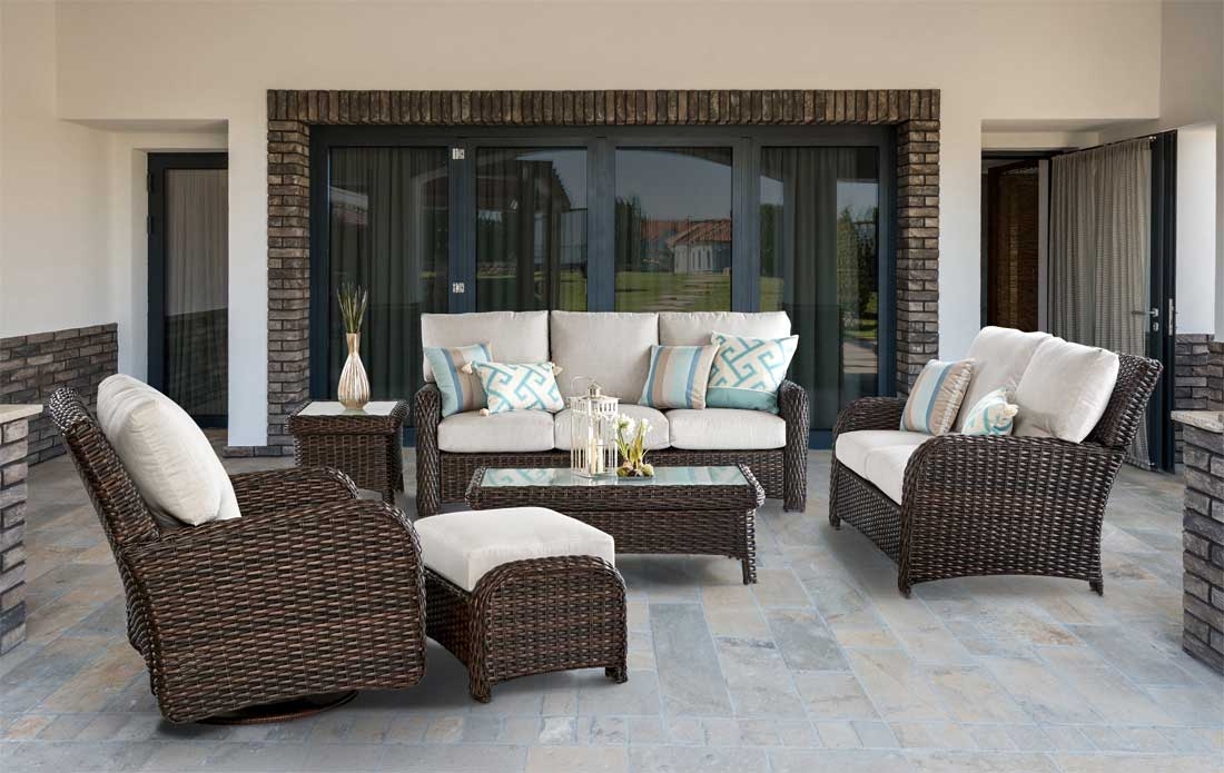 6 Piece Resin Wicker Furniture Set St Croix - Best Synthetic Resin Patio Furniture